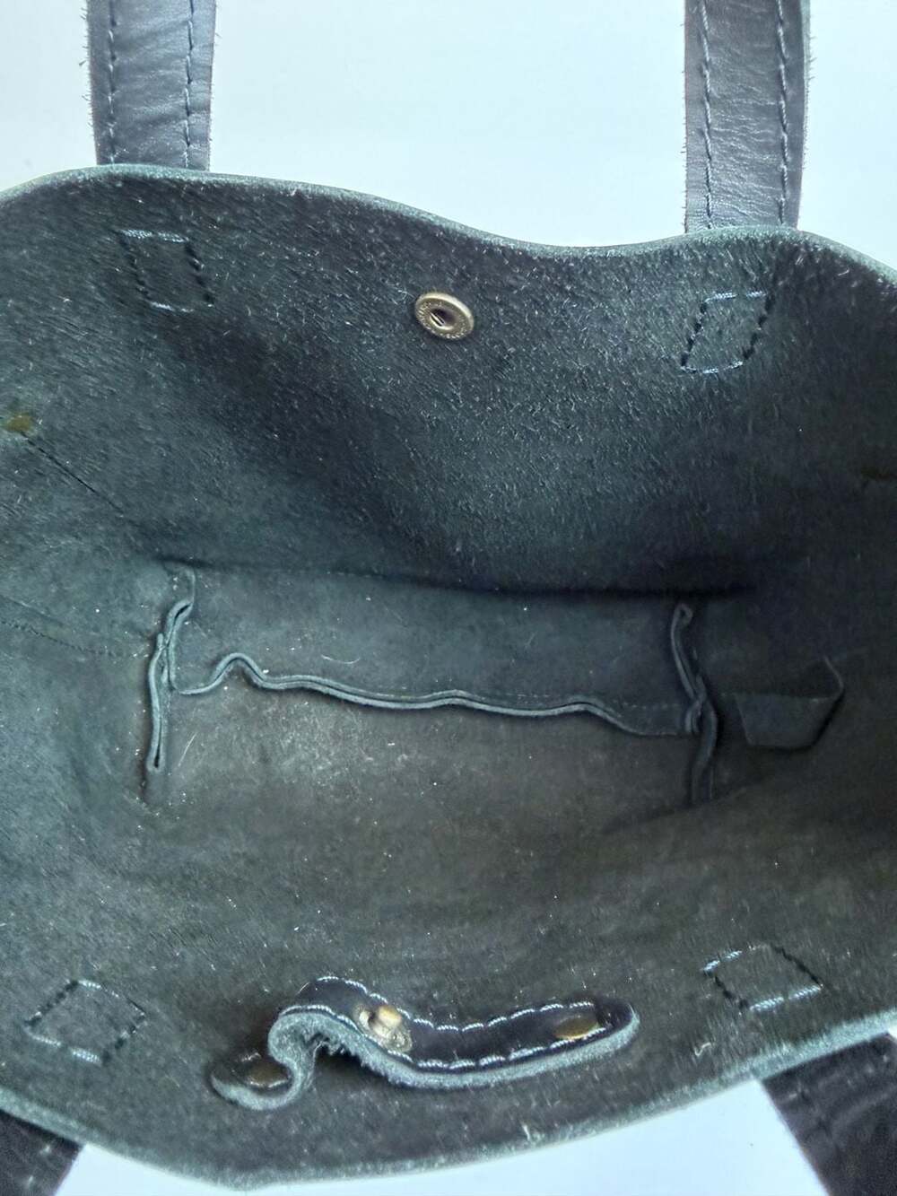 Vintage Coach Black Leather Tote Bag Made in New York City - Picture 5 of 8